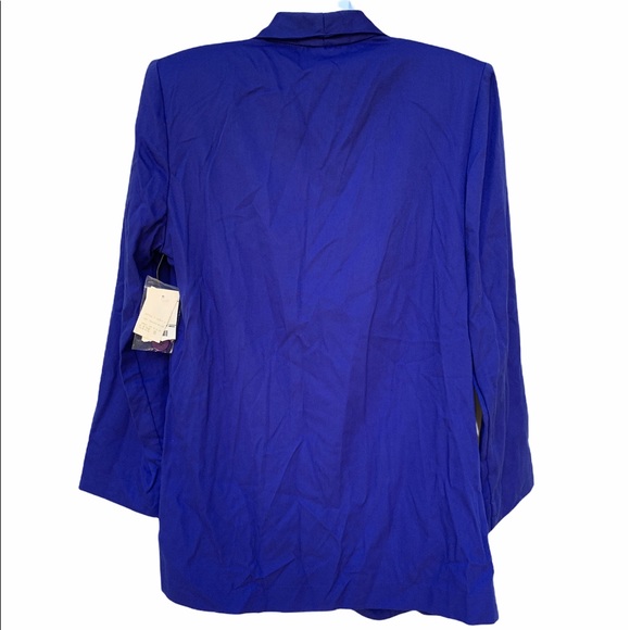 Vintage 80s Liz Baker Essentials Purple Blazer 8 - Picture 2 of 7